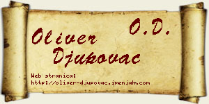 Oliver Đupovac vizit kartica